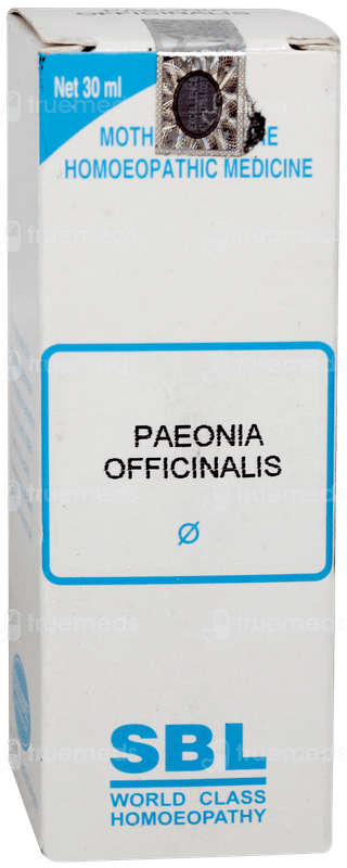 Sbl Paeonia Officianalis Q Mother Tincture 30ml