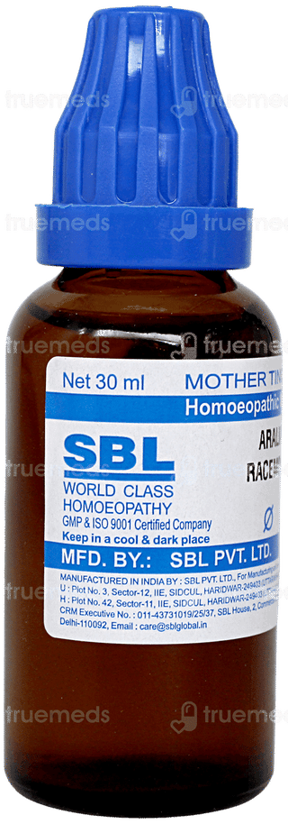 Sbl Aralia Racemosa Q Mother Tincture 30ml