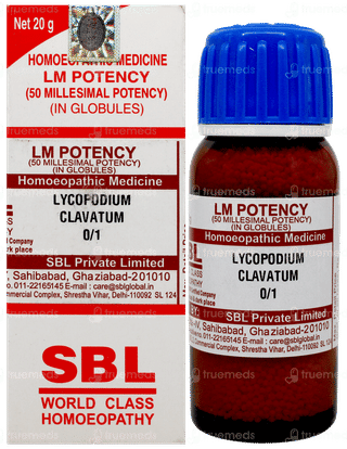 Sbl Lycopodium Clavatum 0/1 Lm Globules 20 GM