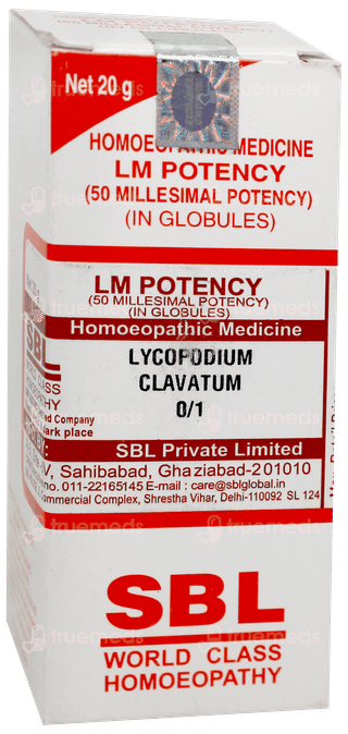 Sbl Lycopodium Clavatum 0/1 Lm Globules 20 GM
