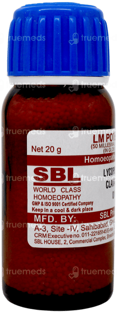 Sbl Lycopodium Clavatum 0/1 Lm Globules 20 GM