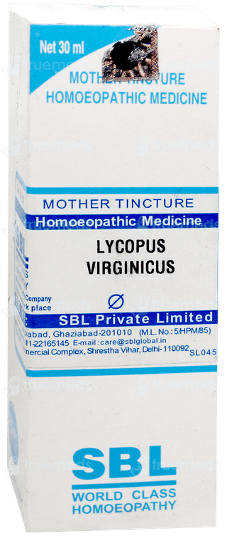 Sbl Lycopus Virginicus Q Mother Tincture 30 ML
