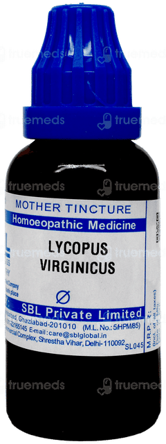 Sbl Lycopus Virginicus Q Mother Tincture 30 ML Sbl Lycopus Virginicus Q Mother Tincture 30 ML