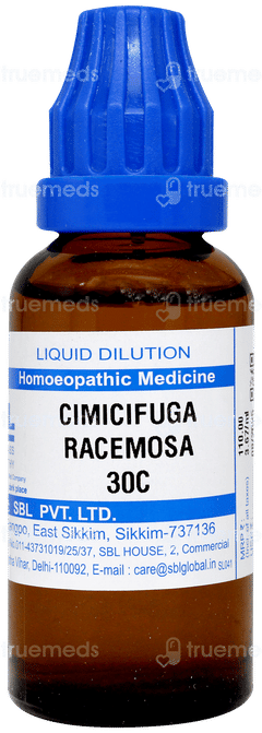 Sbl Cimicifuga Racemosa 30c Dilution 30ml