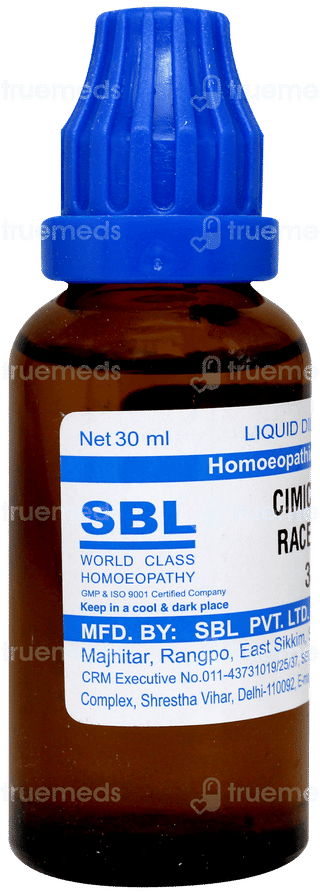 Sbl Cimicifuga Racemosa 30c Dilution 30ml