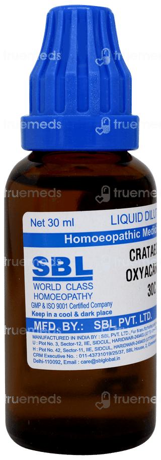 Sbl Crataegus Oxyacantha 30 C Dilution 30 ML