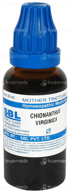 Sbl Chionanthus Virginica Q Mother Tincture 30ml