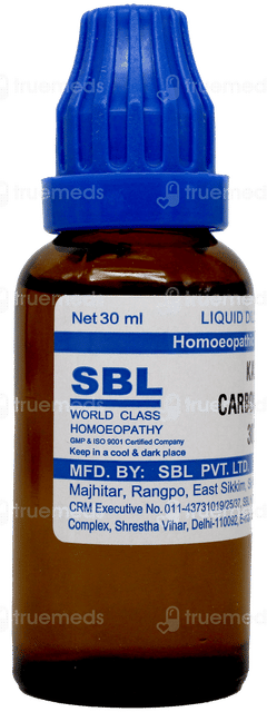 Sbl Kali Carbonicum 30c Dilution 30ml