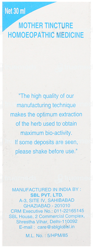 Sbl Chamomilla Q Mother Tincture 30ml