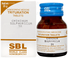Sbl Chininum Sulphuricum 3x Trituration Tablet 25gm