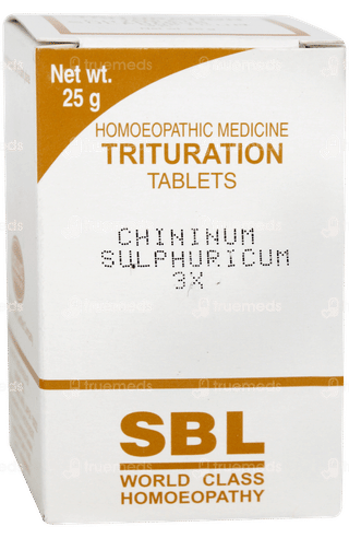 Sbl Chininum Sulphuricum 3x Trituration Tablet 25gm