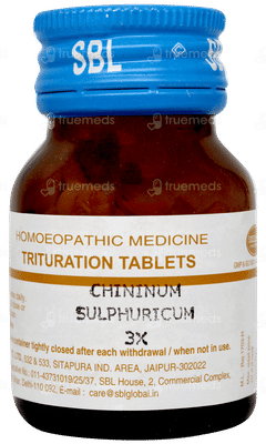 Sbl Chininum Sulphuricum 3x Trituration Tablet 25gm