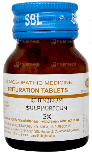 Sbl Chininum Sulphuricum 3x Trituration Tablet 25gm
