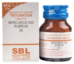 Sbl Mercurius Iod Rubrum 3X Trituration Tablet 25Gm