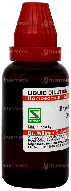 Dr Willmar Schwabe Bryonia Alba 30ch Dilution 30ml