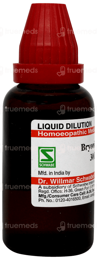 Dr Willmar Schwabe Bryonia Alba 30ch Dilution 30ml