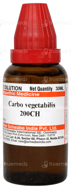 Dr Willmar Schwabe Carbo Vegetabilis 200ch Dilution 30ml