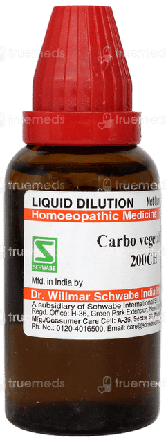 Dr Willmar Schwabe Carbo Vegetabilis 200ch Dilution 30ml