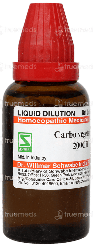 Dr Willmar Schwabe Carbo Vegetabilis 200ch Dilution 30ml