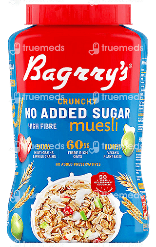 Bagrrys Crunchy No Added Sugar Muesli 1000 GM