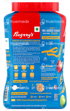 Bagrrys Crunchy No Added Sugar Muesli 1000 GM