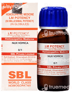 Sbl Nux Vomica 0/1 Lm Globules 20 GM