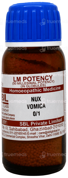 Sbl Nux Vomica 0/1 Lm Globules 20 GM