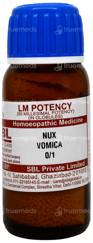 Sbl Nux Vomica 0/1 Lm Globules 20 GM