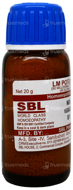 Sbl Nux Vomica 0/1 Lm Globules 20 GM