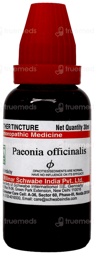 Dr Willmar Schwabe Paeonia Officinalis Q Mother Tincture 30Ml