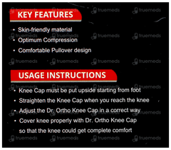 Dr Ortho Medium Black Knee Cap 2
