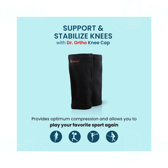 Dr Ortho Large Black Knee Cap 2