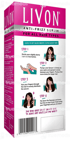 Livon Anti Frizz For All Hair Types Serum 100ml