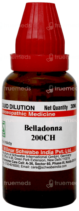 Dr Willmar Schwabe Belladonna 200ch Dilution 30ml