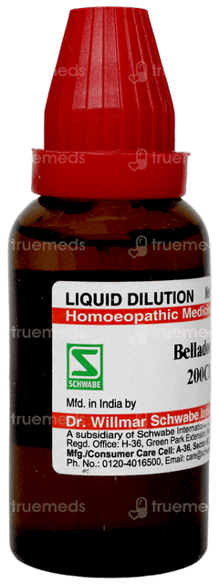 Dr Willmar Schwabe Belladonna 200ch Dilution 30ml