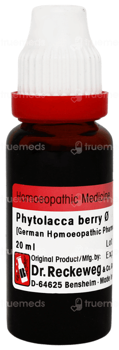 Dr Reckeweg Phytolacca Berry Q Mother Tincture 20ml