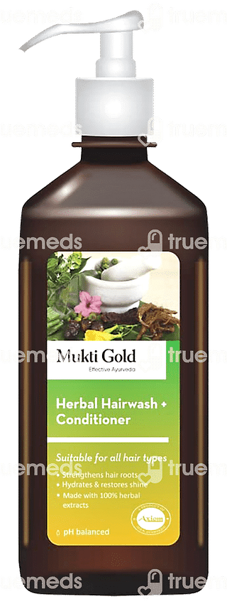 Axiom Mukti Gold Herbal Hairwash And Conditioner 500 ML