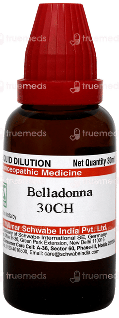 Dr Willmar Schwabe Belladonna 30ch Dilution 30ml