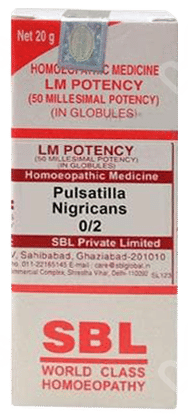 Sbl Pulsatilla Nigricans 0/2 Lm Globules 20 Gm