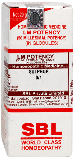 Sbl Sulphur 0/1 Lm Globules 20 GM