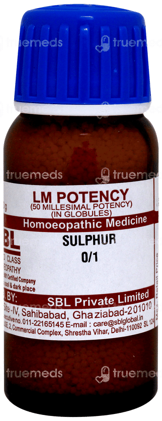 Sbl Sulphur 0/1 Lm Globules 20 GM