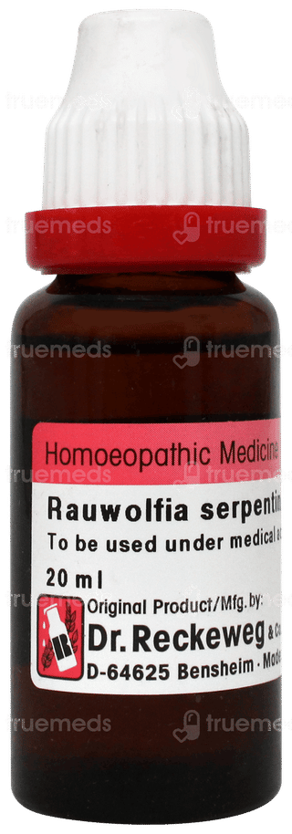 Dr Reckeweg Rauwolfia Serp Q Mother Tincture 20ml