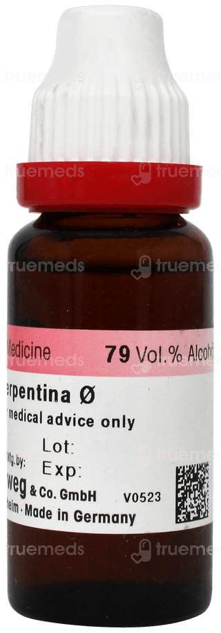 Dr Reckeweg Rauwolfia Serp Q Mother Tincture 20ml