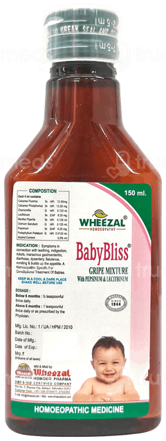 Wheezal Baby Bliss Gripe Mixture 150Ml Wheezal Baby Bliss Gripe Mixture 150Ml