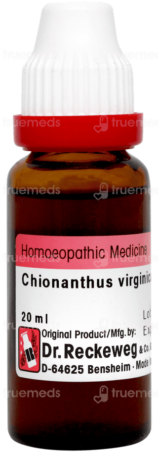 Dr Reckeweg Chionanthus Virginica Q Mother Tincture 20ml