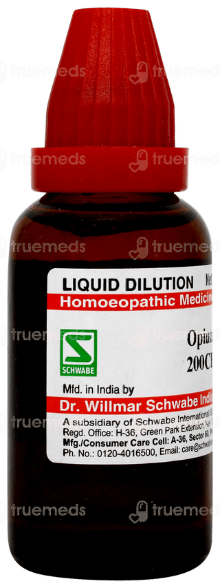 Dr Willmar Schwabe Opium 200ch Dilution 30ml