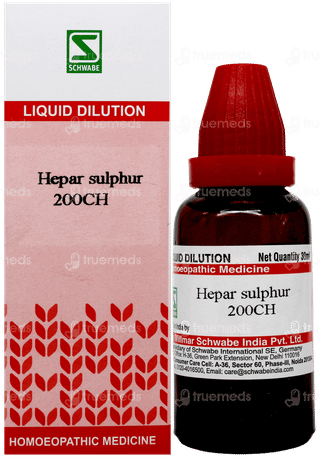 Dr Willmar Schwabe India Hepar Sulphur 200 Ch Dilution 30 Ml