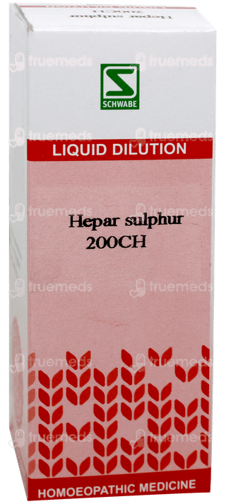 Dr Willmar Schwabe India Hepar Sulphur 200 Ch Dilution 30 Ml