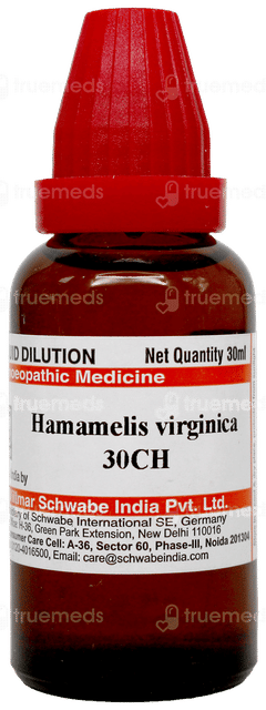 Dr Willmar Schwabe Hamamelis Virginica 30ch Dilution 30ml Dr Willmar Schwabe Hamamelis Virginica 30ch Dilution 30ml