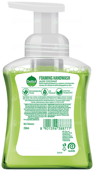 Dettol Foaming Aloe Coconut Hand Wash 250ml
